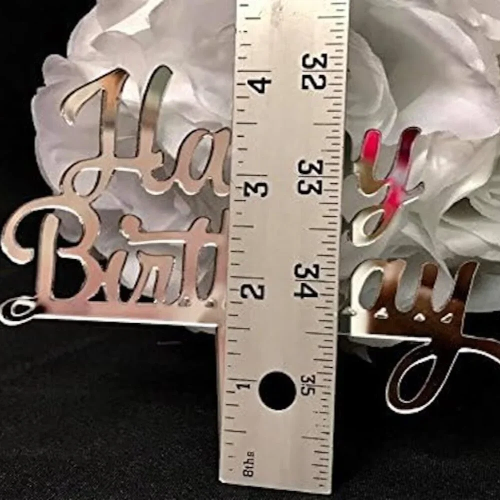 Plastic Happy Birthday Cake Topper Party Decoration 1 Count
